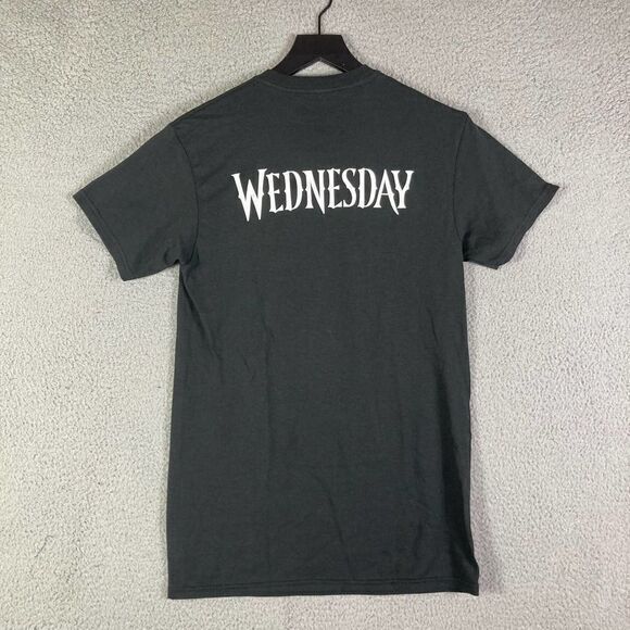 Wednesday Addams T-Shirt Adult‎ Small Black TV Show Short Sleeve Unisex - Picture 4 of 10